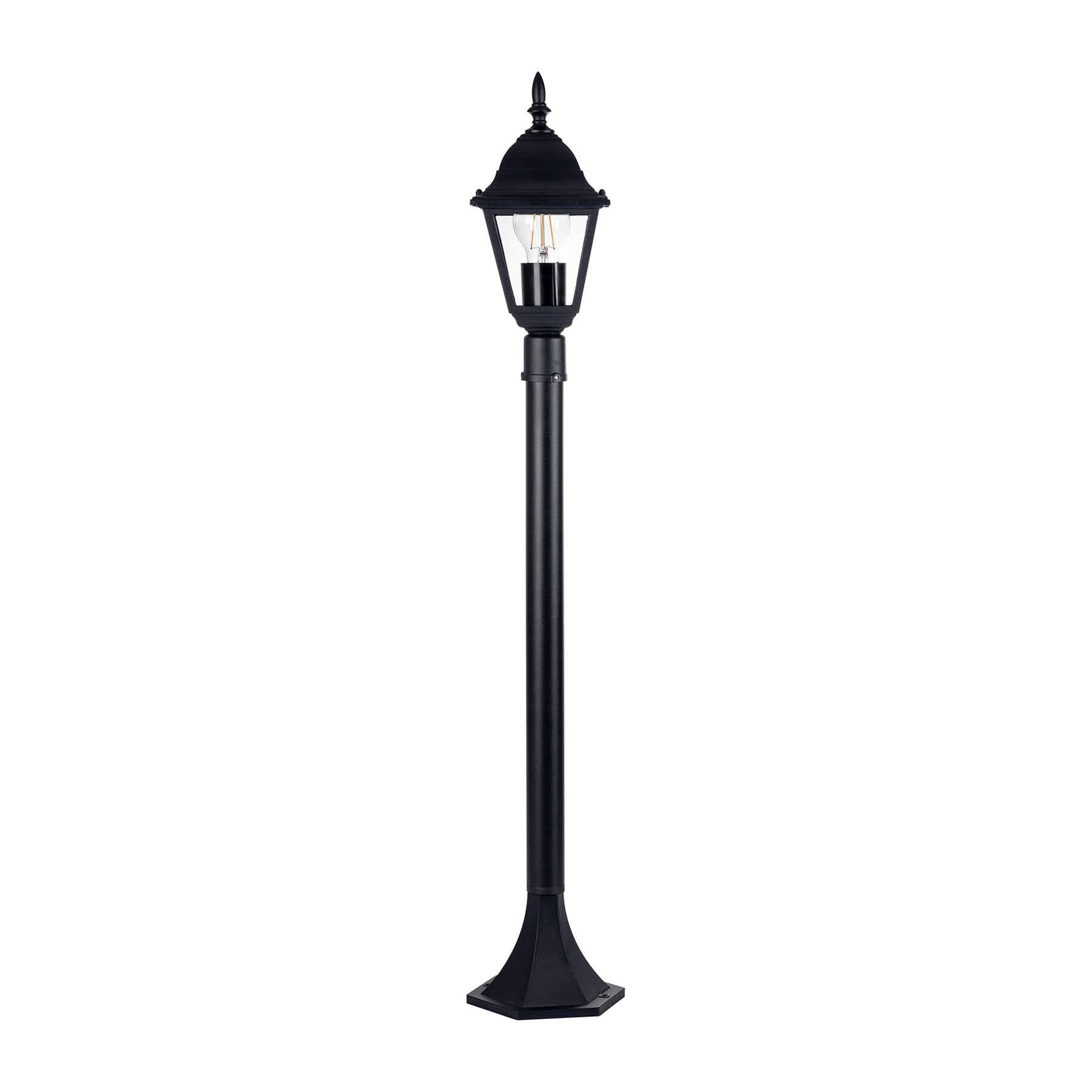 Havit Lighting Newark Aluminium Black 4 Panel Post Light