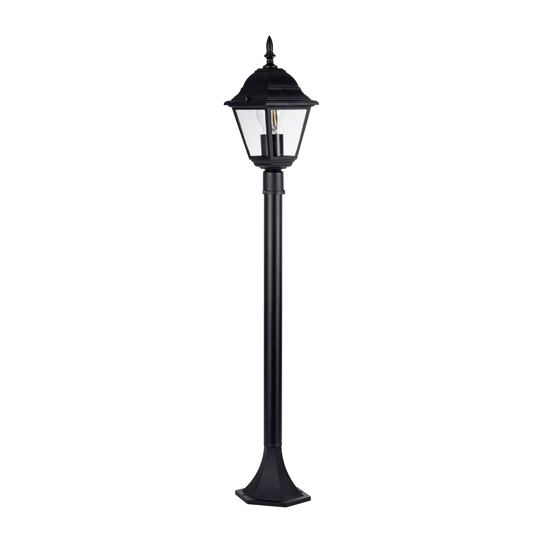 Havit Lighting Newark Aluminium Black 4 Panel Post Light