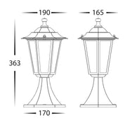 Havit Lighting Fibra Aluminium Black 6 Panel Pillar Light