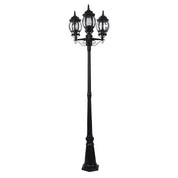 Havit Lighting Trener Aluminium Black Coach 3 Light Post Light
