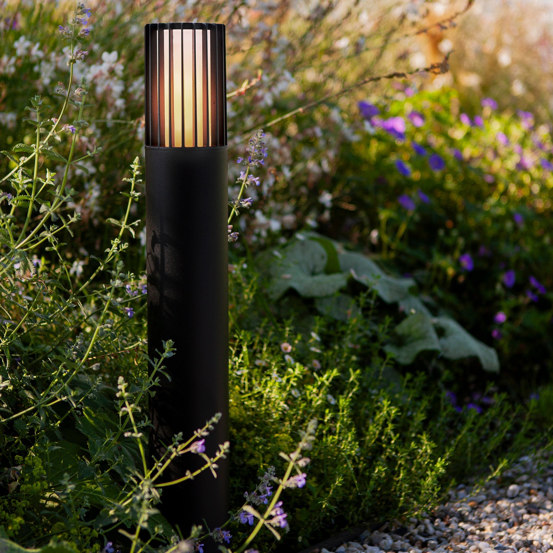 Havit Lighting Tenac Aluminium Black Tri Colour LED Bollard Light