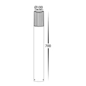 Havit Lighting Tenac Aluminium Black Tri Colour LED Bollard Light
