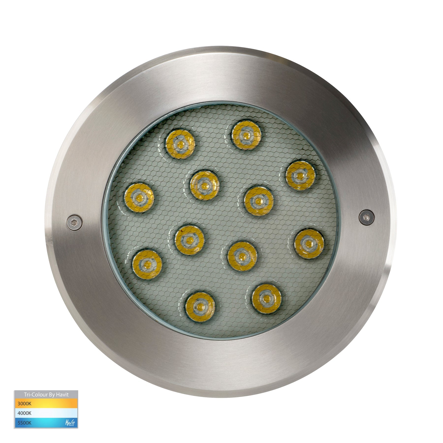 Havit Lighting Split 316 Stainless Steel TRI Colour 12w LED Inground Light