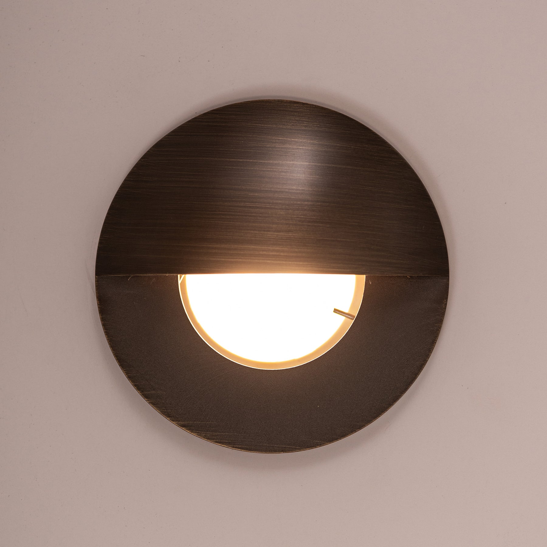 Havit Lighting Ollo Antique Brass TRI Colour LED Step Light With Eyelid