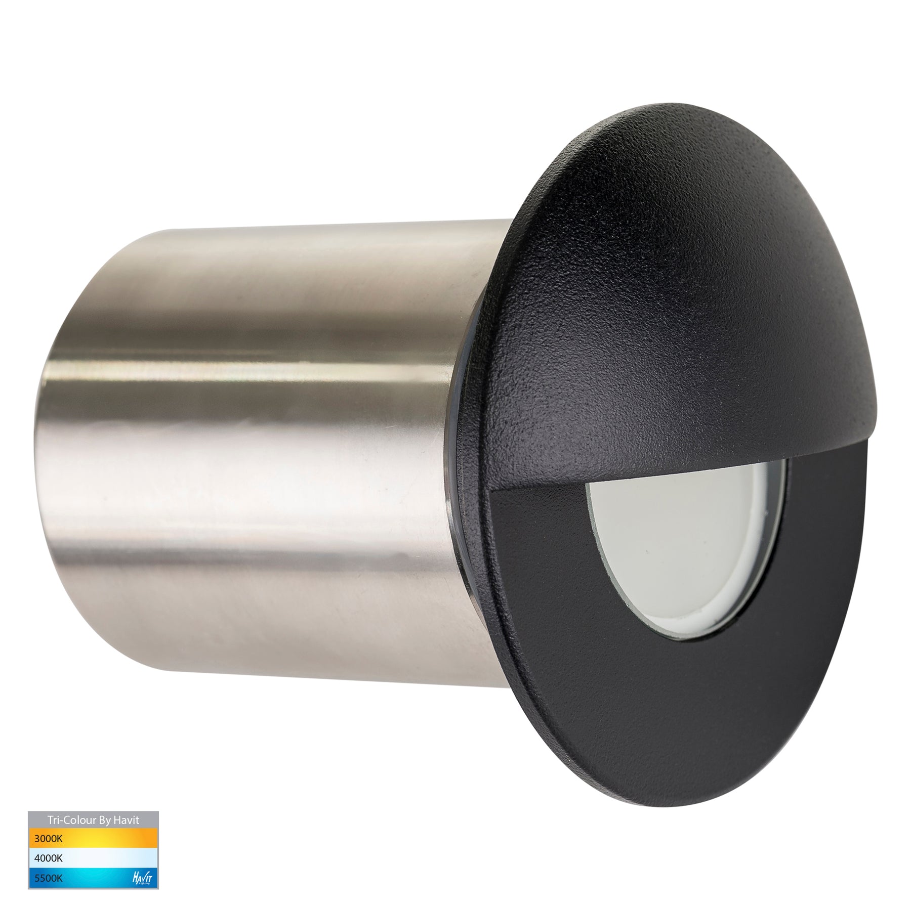 Havit Lighting Ollo Black TRI Colour LED Step Light With Eyelid