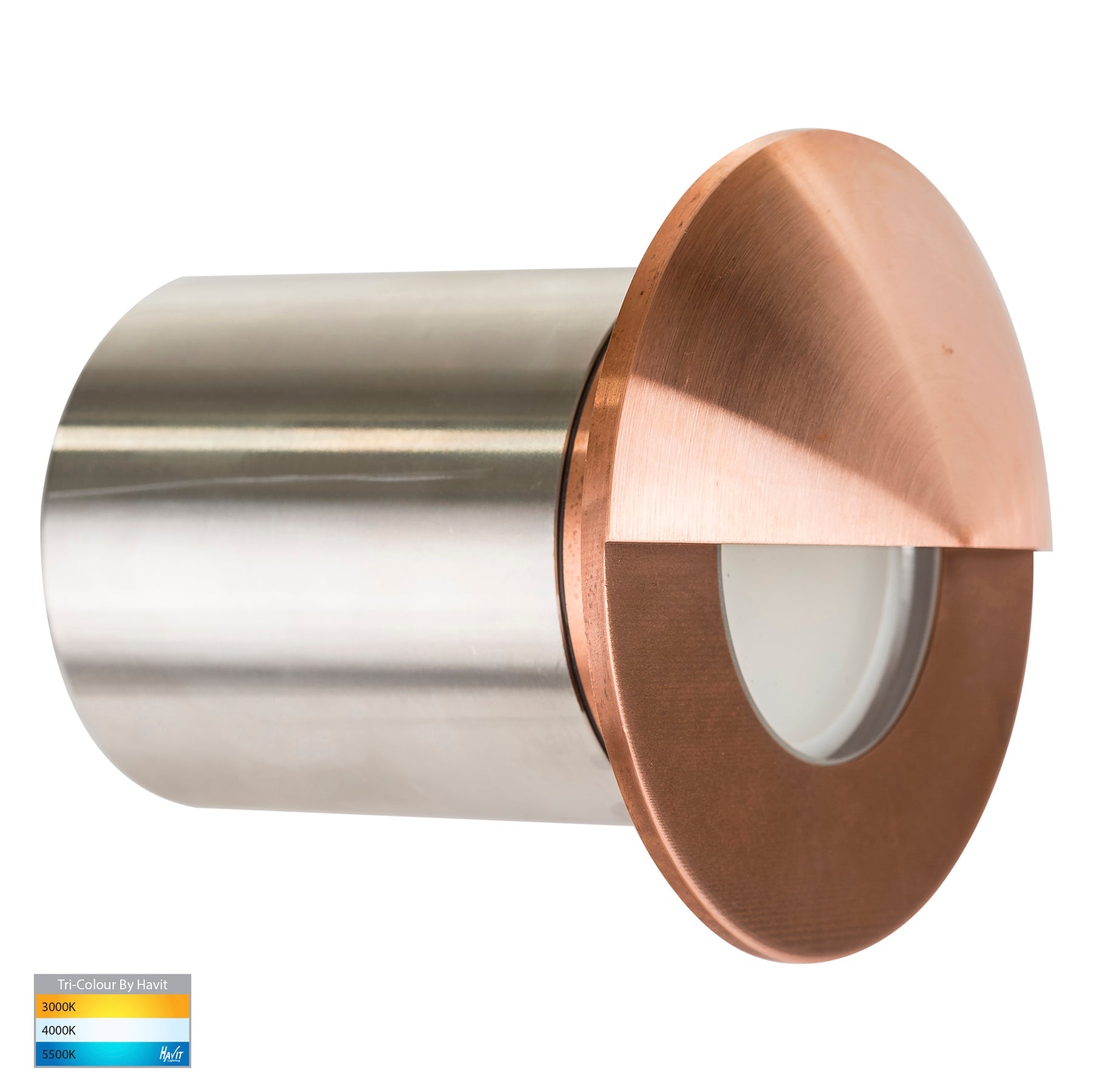 Havit Lighting Ollo Copper TRI Colour LED Step Light With Eyelid