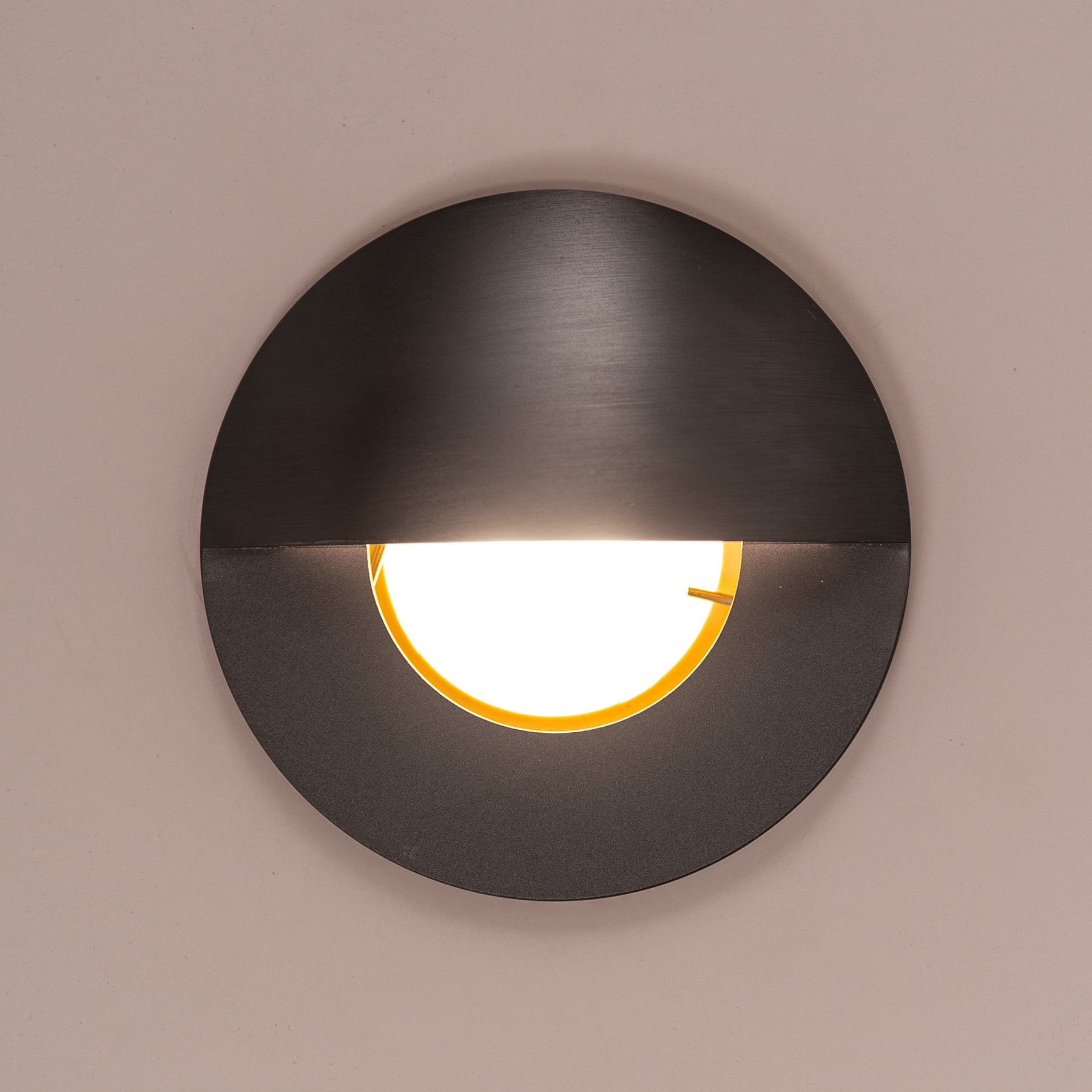 Havit Lighting Ollo Graphite Coloured Brass TRI Colour LED Step Light With Eyelid