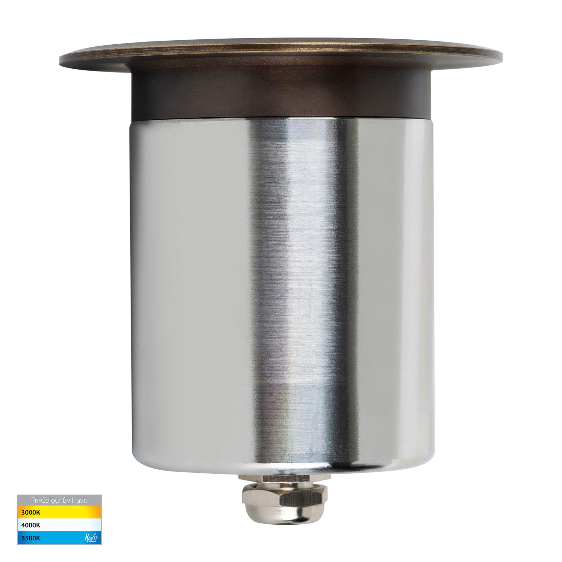 Havit Lighting Ollo Antique Brass TRI Colour LED Wall or Inground Light