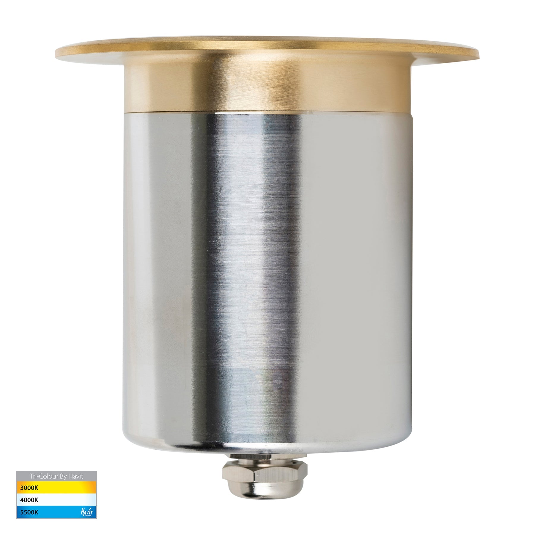 Havit Lighting Ollo Brass TRI Colour LED Wall or Inground Light