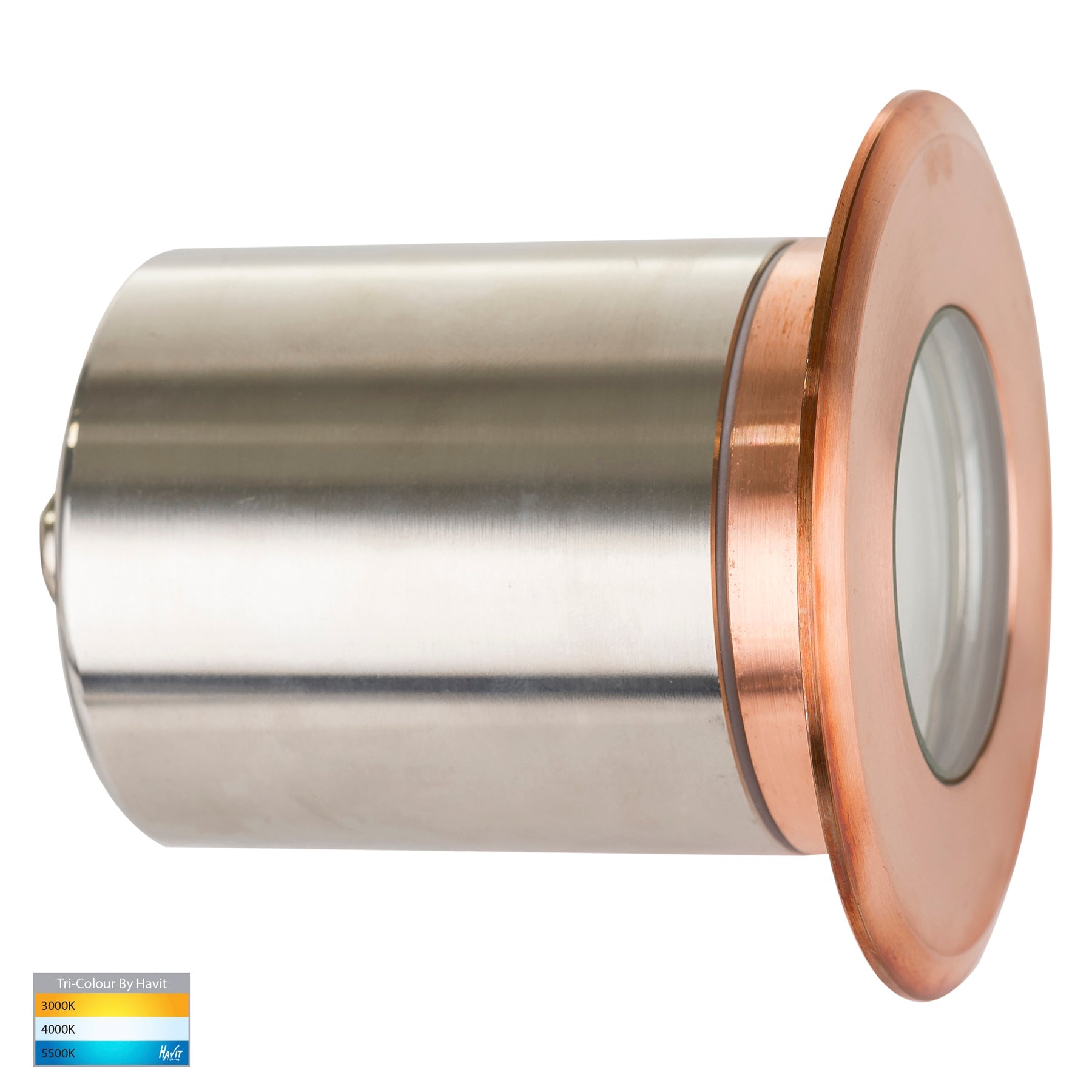 Havit Lighting Ollo Copper TRI Colour LED Step or Inground Light