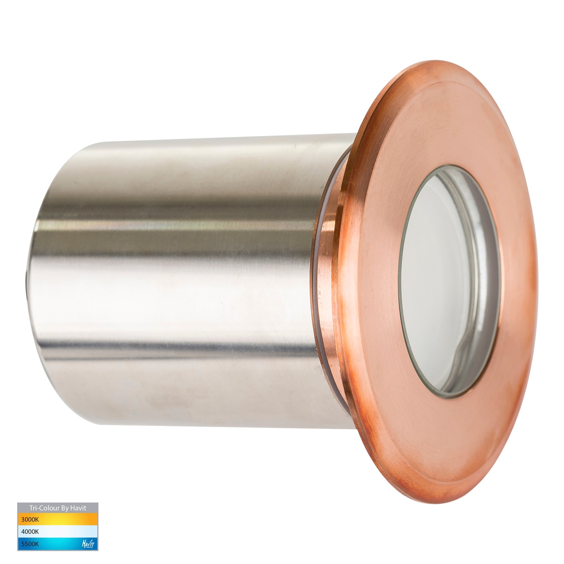 Havit Lighting Ollo Copper TRI Colour LED Step or Inground Light