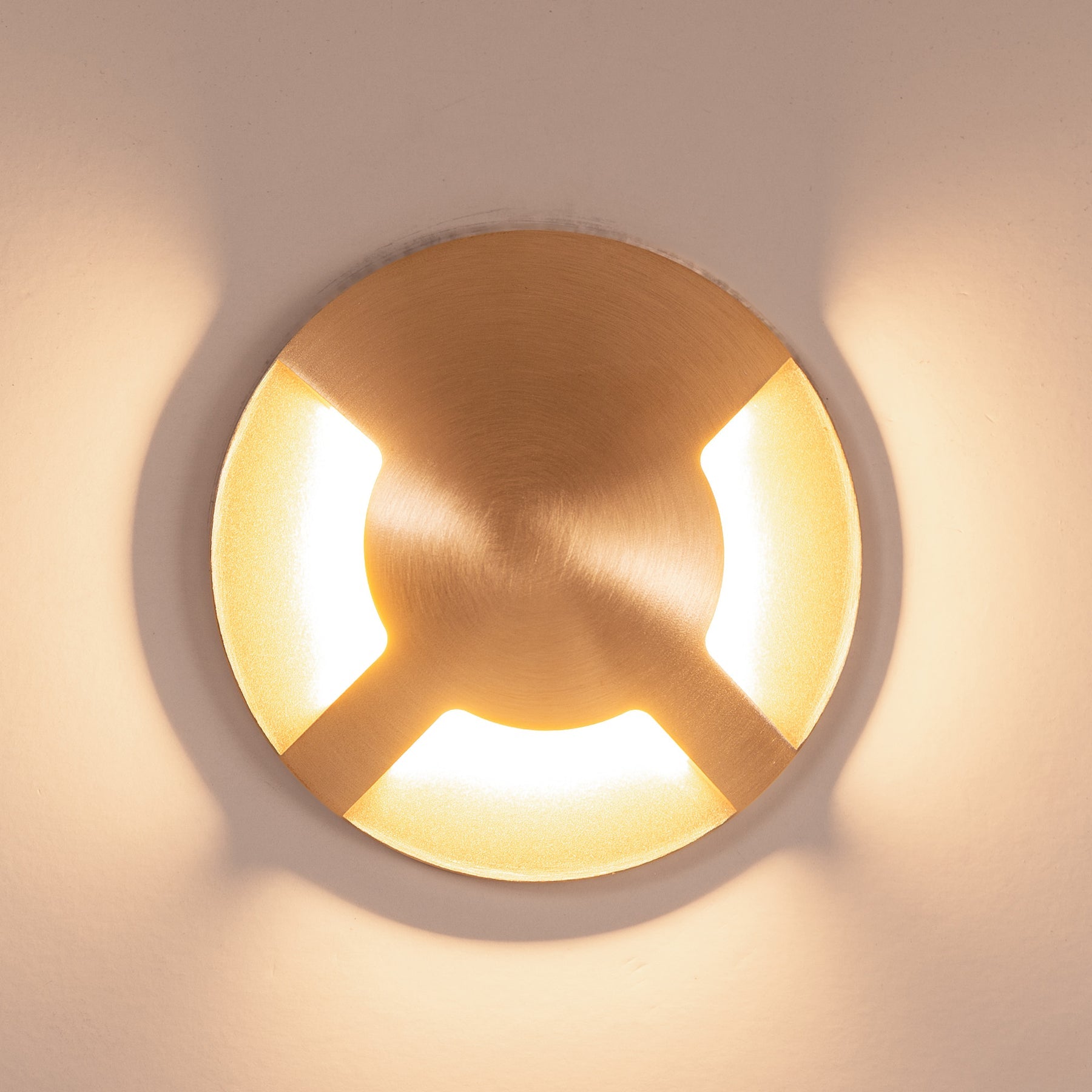 Havit Lighting Viale Brass TRI Colour LED Triple Driveway Light
