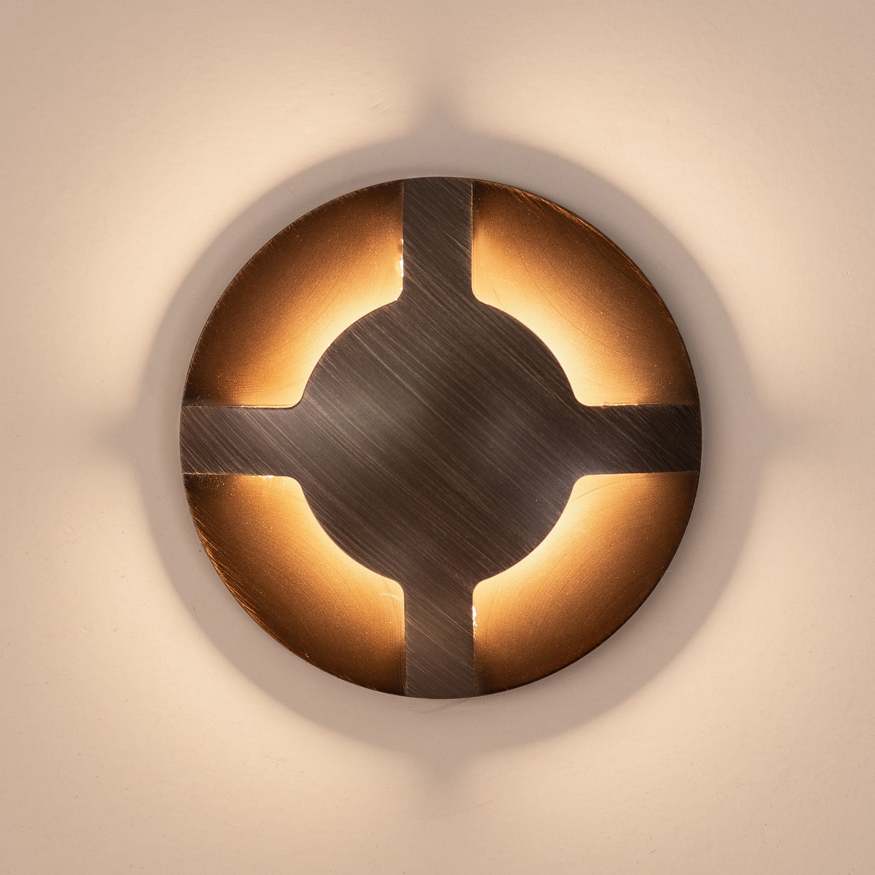 Havit Lighting Viale Antique Brass TRI Colour LED Four Way Driveway Light