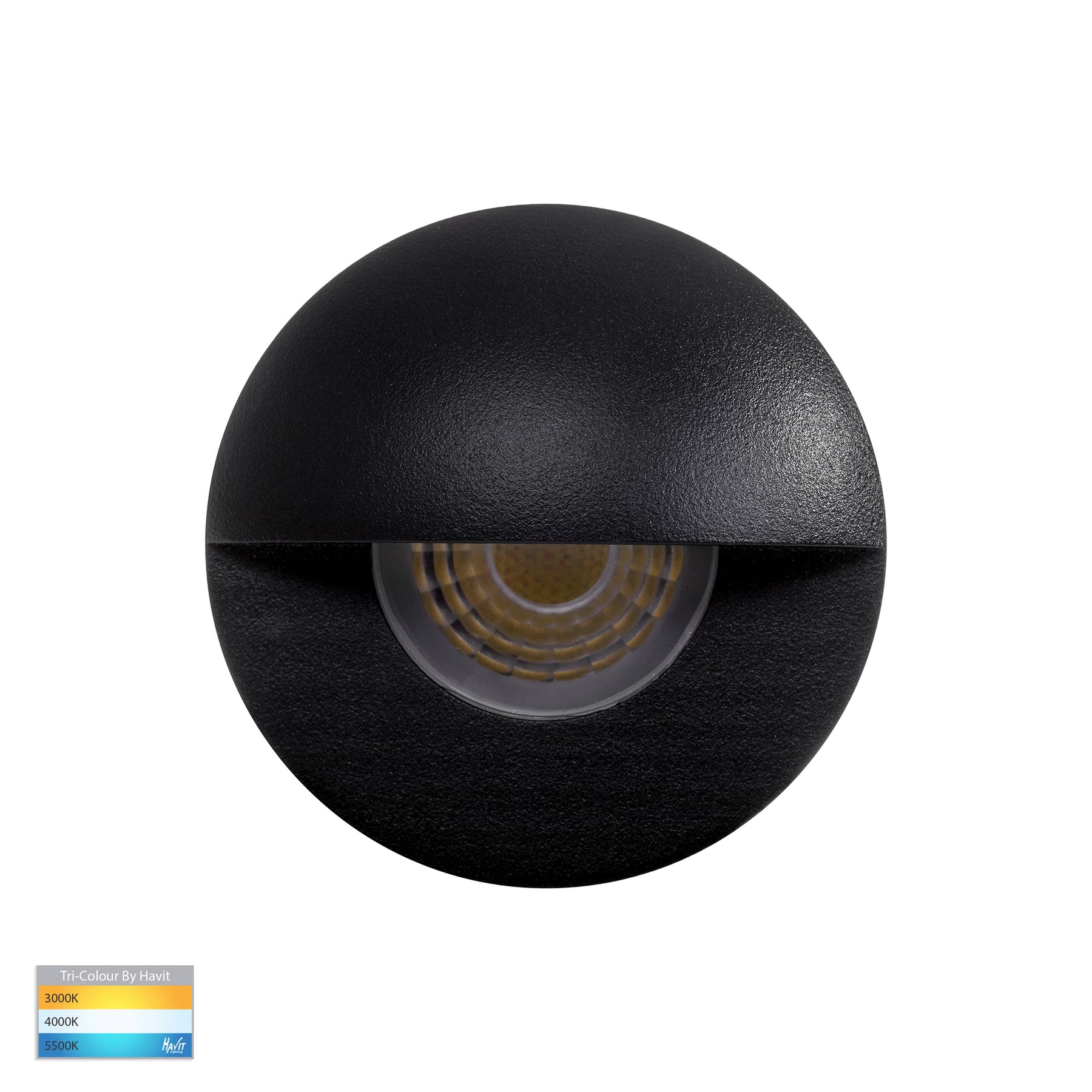 Havit Lighting Elite Black Aluminium LED Wall or Step Light with Eyelid
