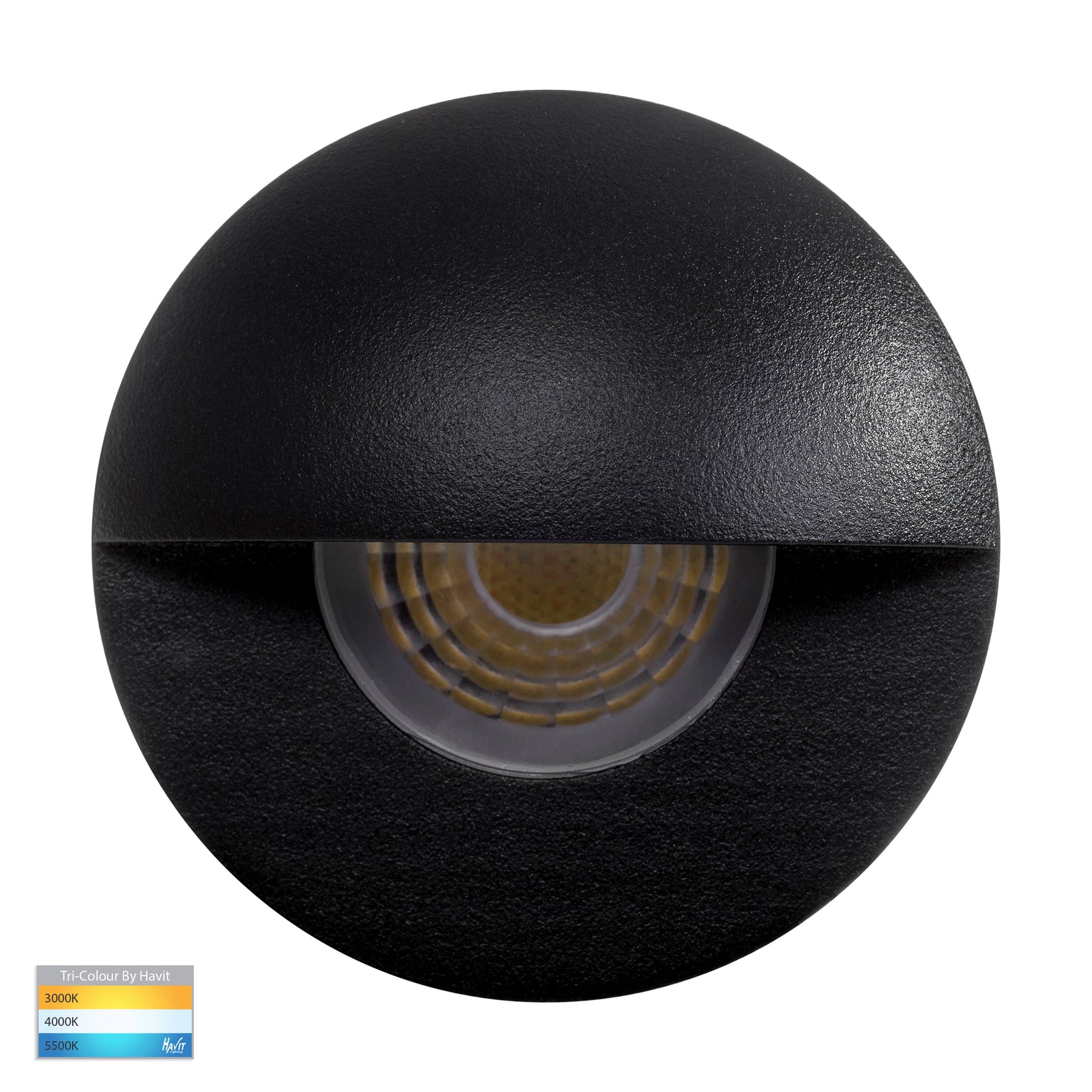 Havit Lighting Elite Black Aluminium LED Wall or Step Light with Eyelid
