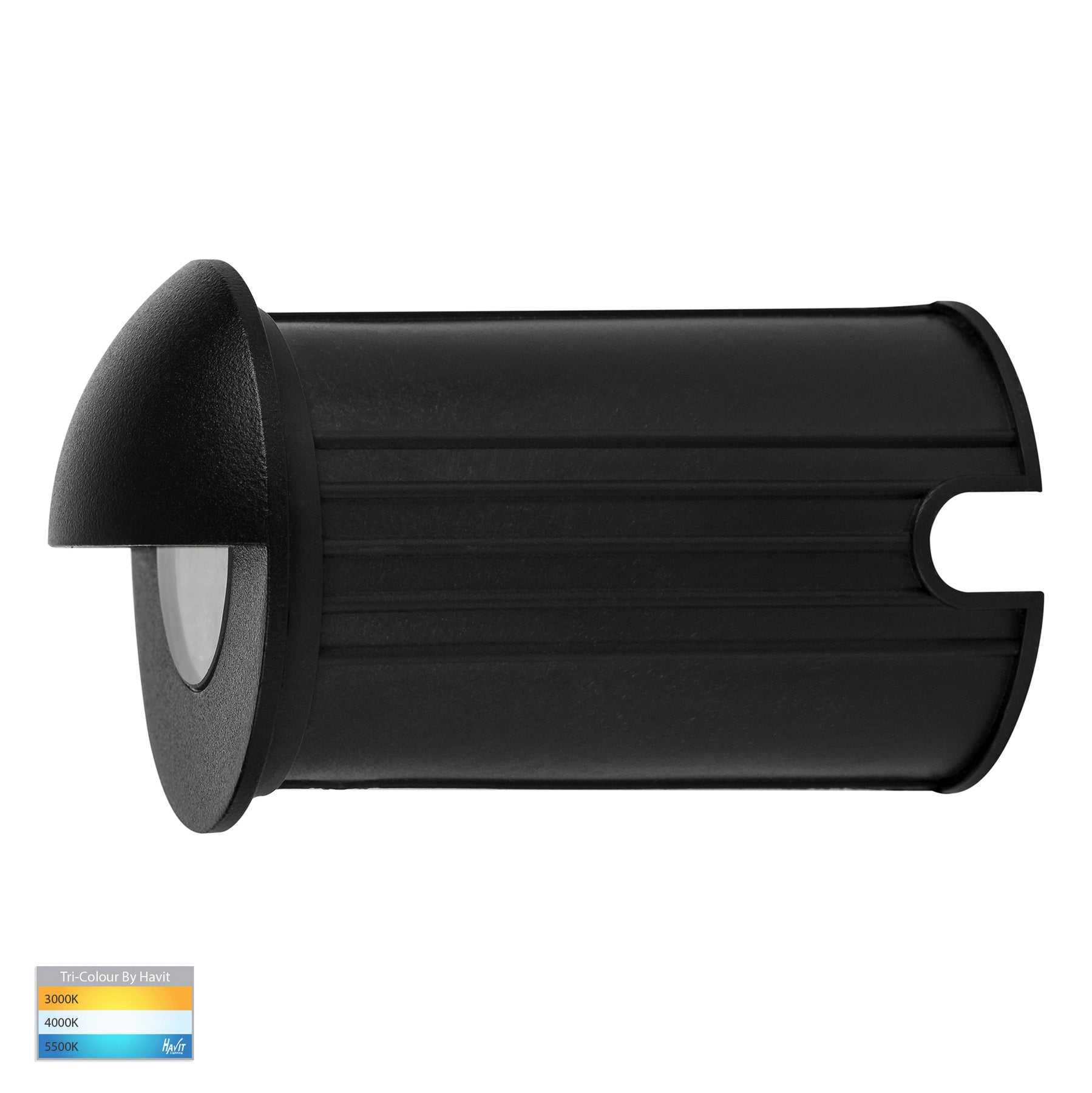 Havit Lighting Elite Black Aluminium LED Wall or Step Light with Eyelid