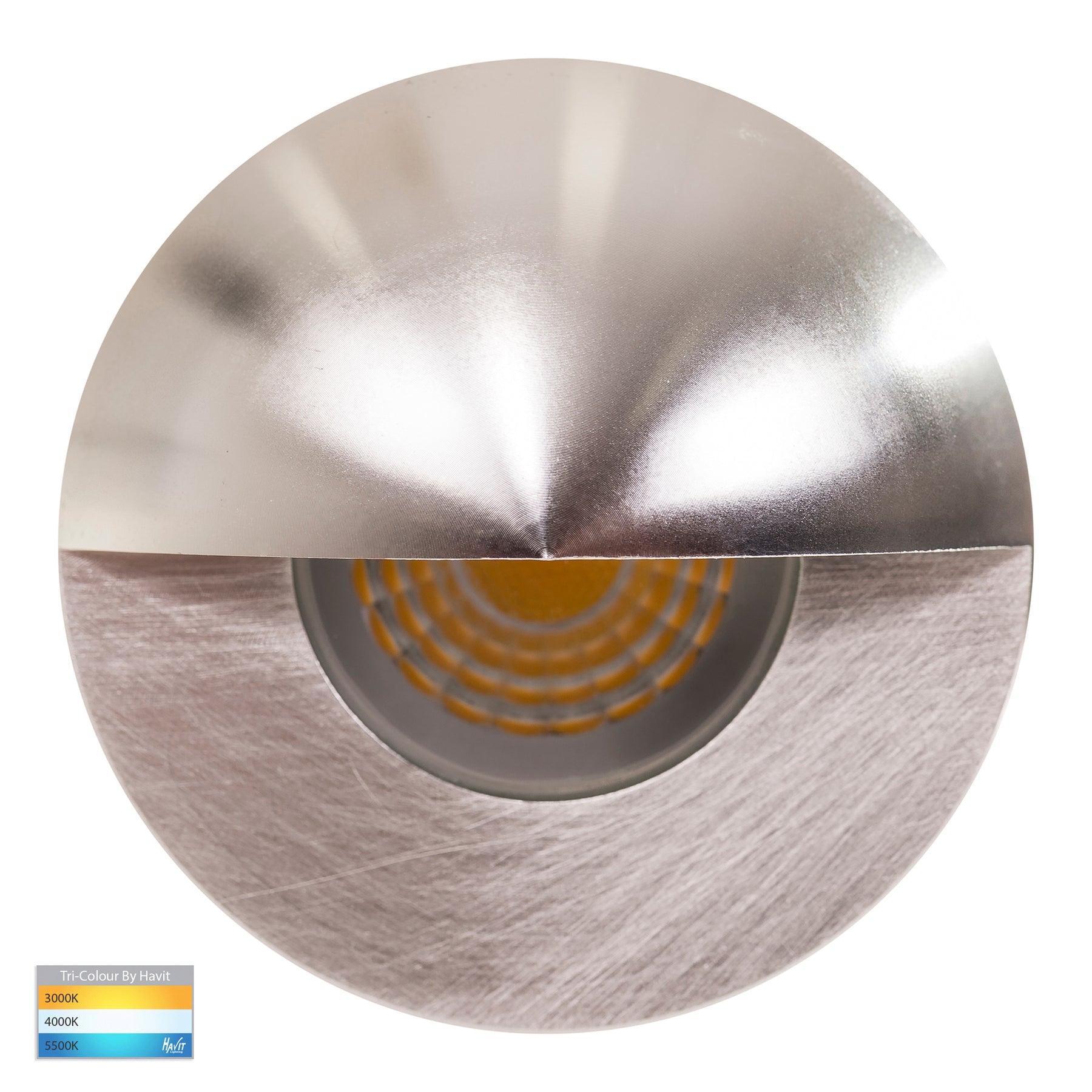 Havit Lighting Elite Silver Aluminium LED Wall or Step Light with Eyelid