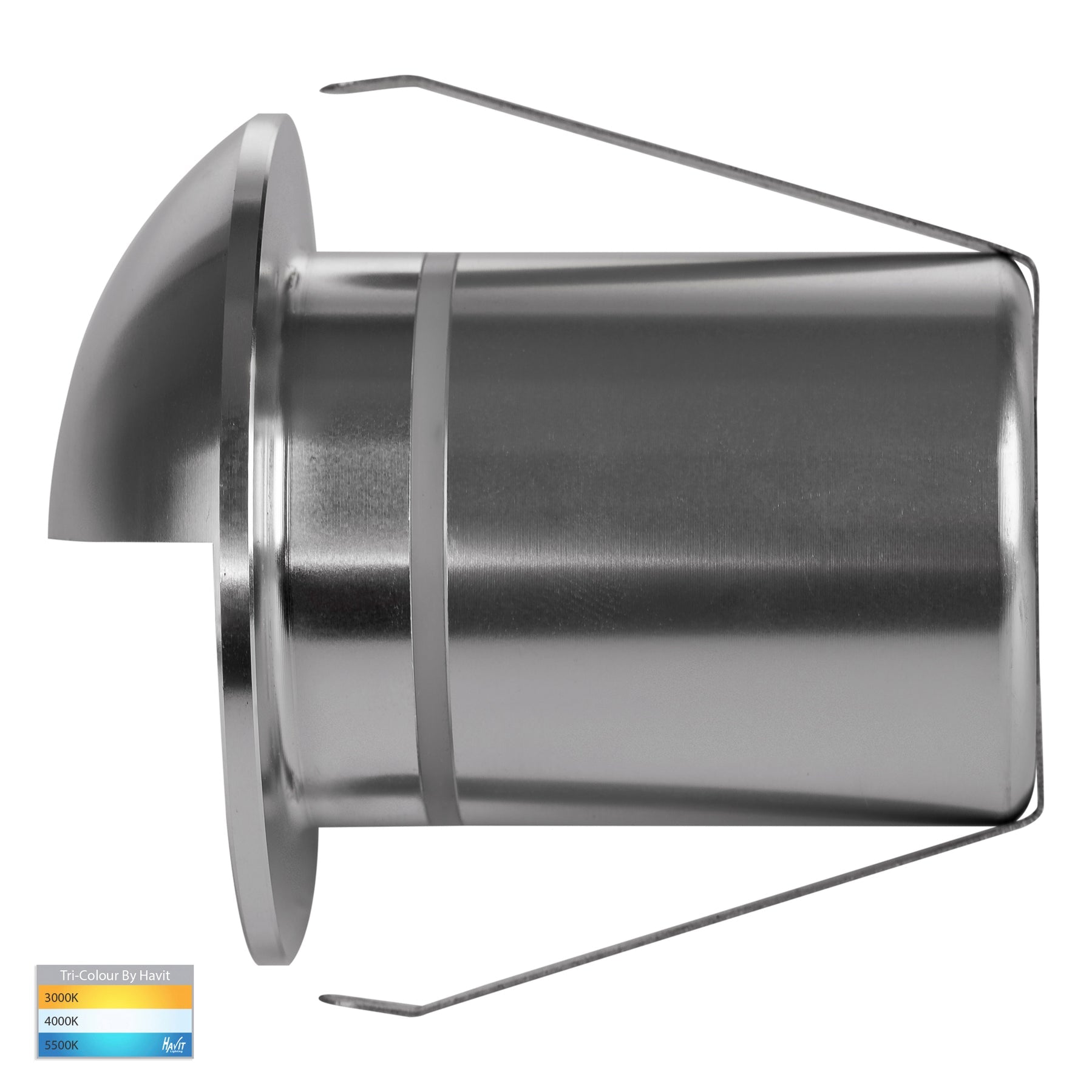 Havit Lighting Elite Silver Aluminium LED Wall or Step Light with Eyelid