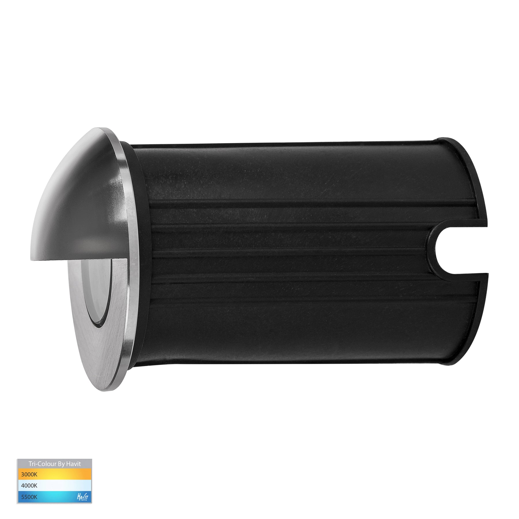 Havit Lighting Elite Silver Aluminium LED Wall or Step Light with Eyelid