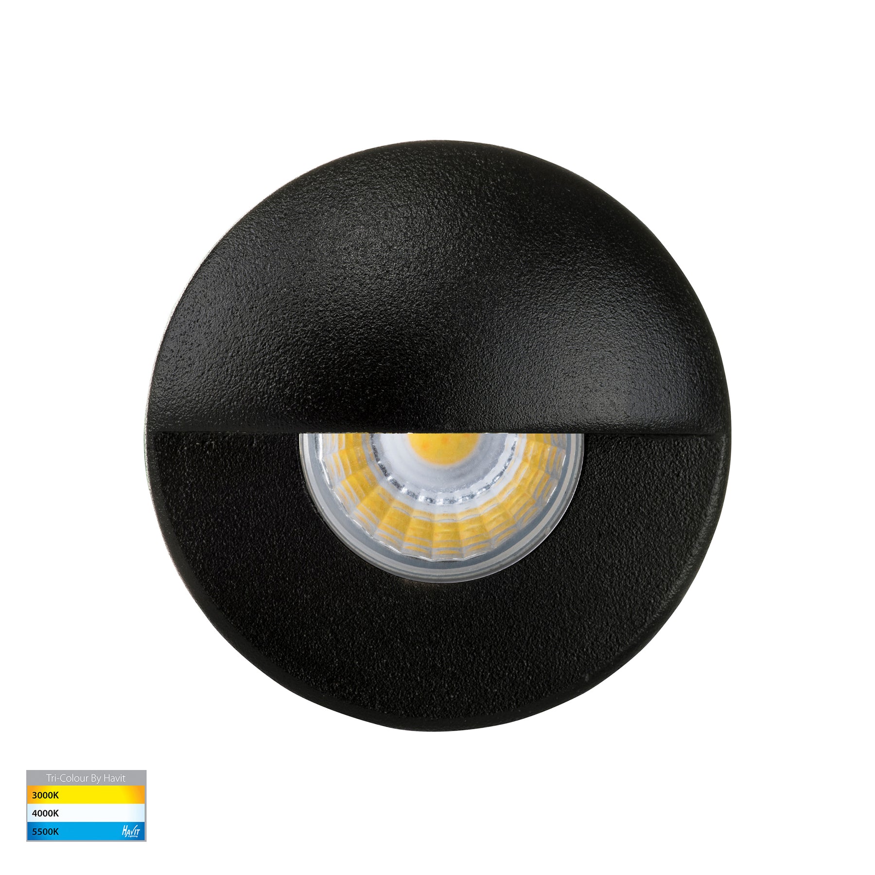 Havit Lighting Mini Ollo Black LED Step Light with Eyelid