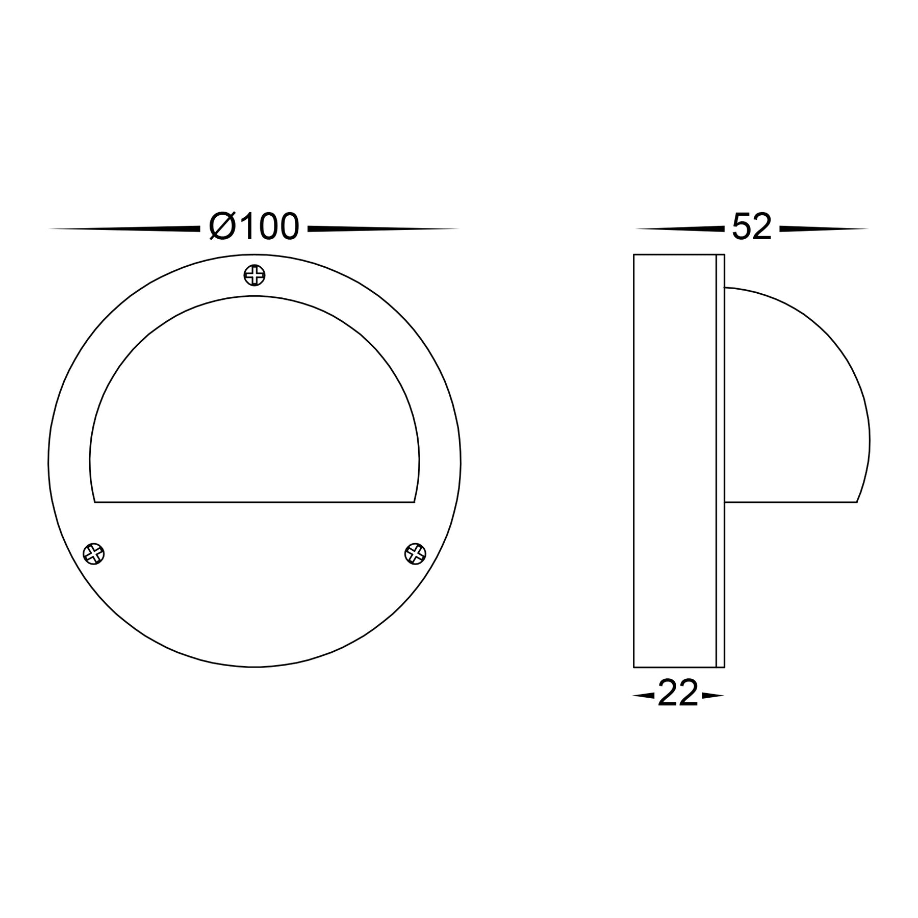 Havit Lighting Pinta Solid Brass Step Lights with Eyelid