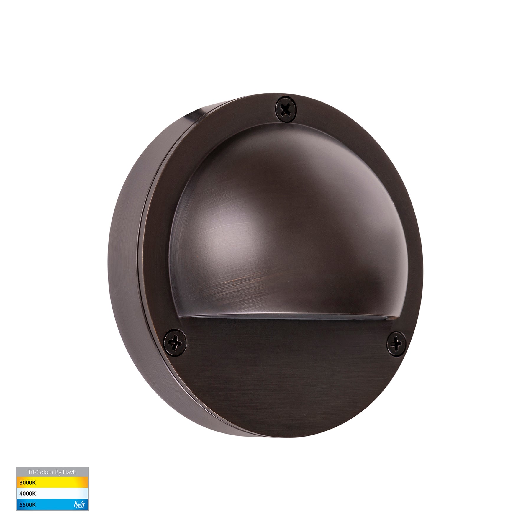 Havit Lighting Pinta Antique Brass Step Lights with Eyelid