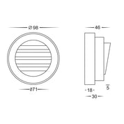Havit Lighting Pinta White Louvered Step Lights