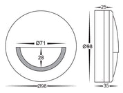 Havit Lighting Nava Black LED Step Light with Eyelid