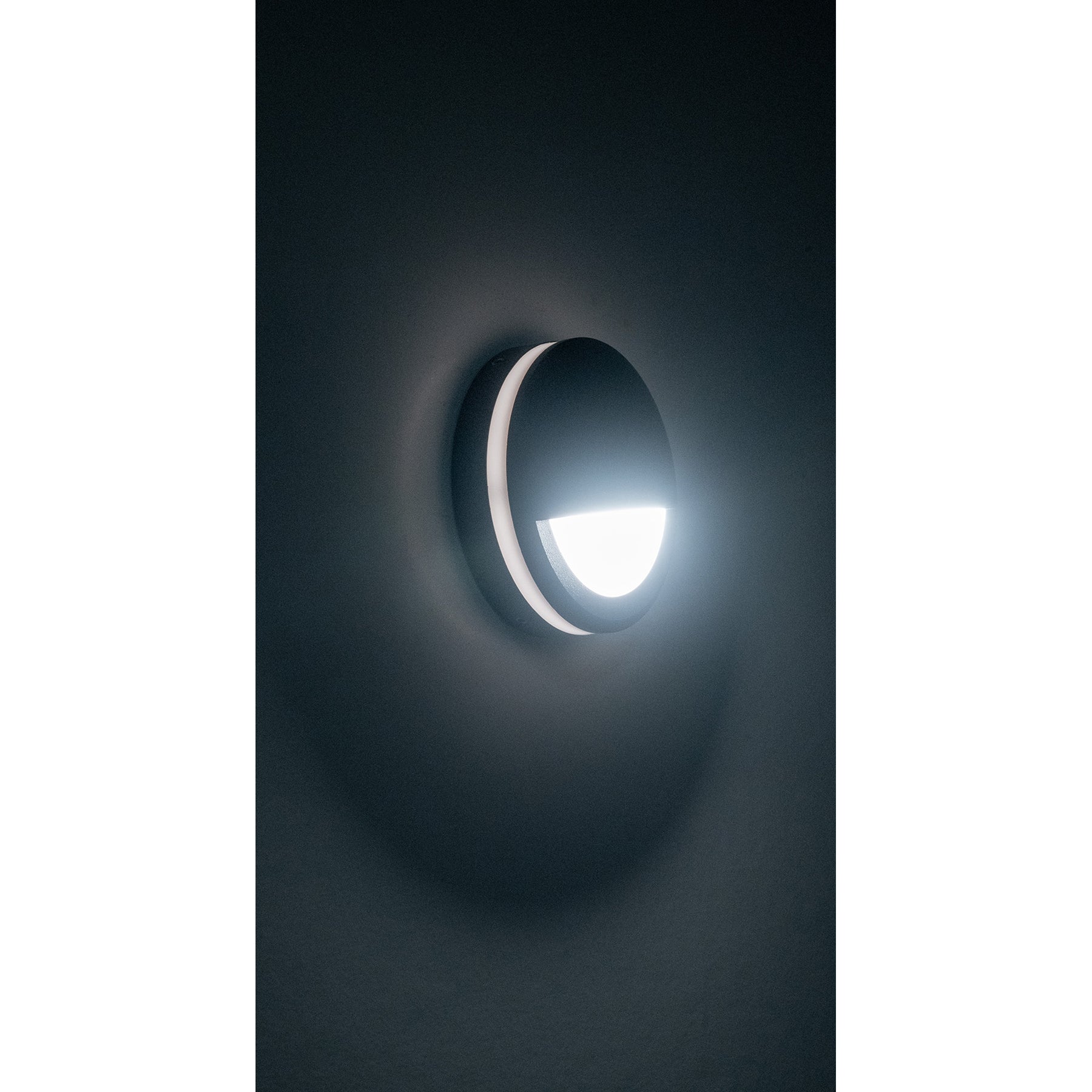 Havit Lighting Nava Black LED Step Light with Eyelid