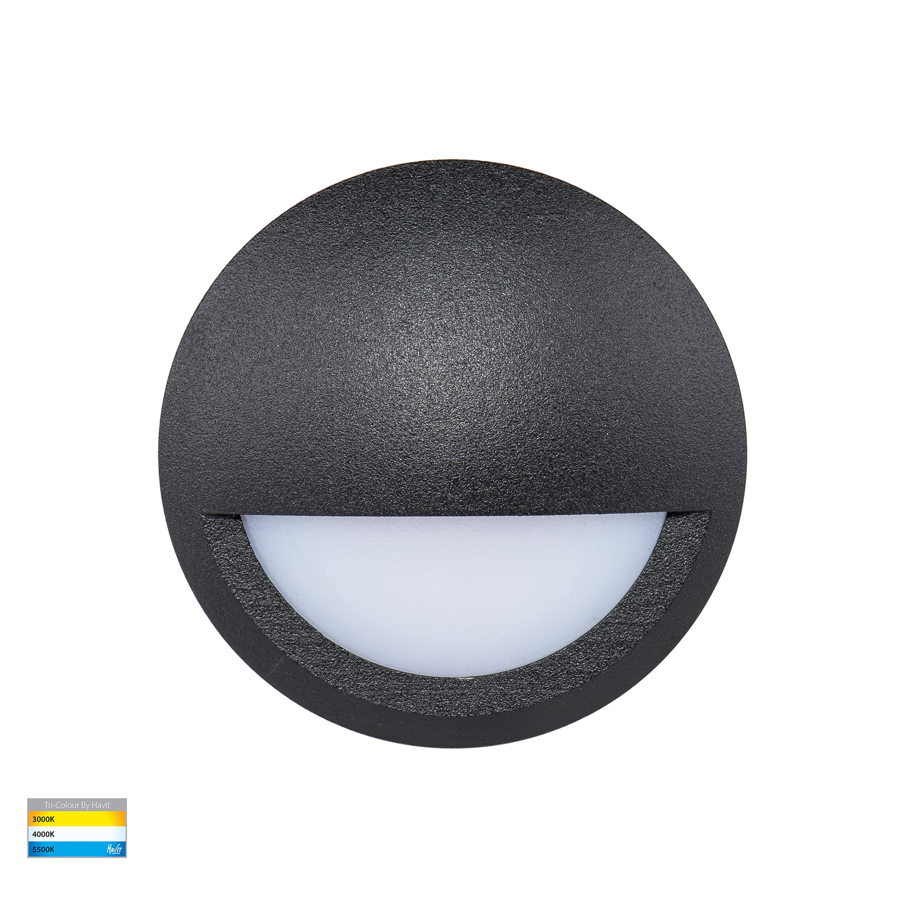 Havit Lighting Nava Black LED Step Light with Eyelid