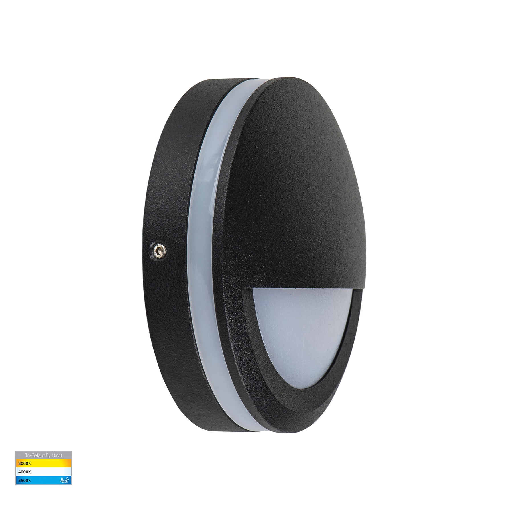 Havit Lighting Nava Black LED Step Light with Eyelid