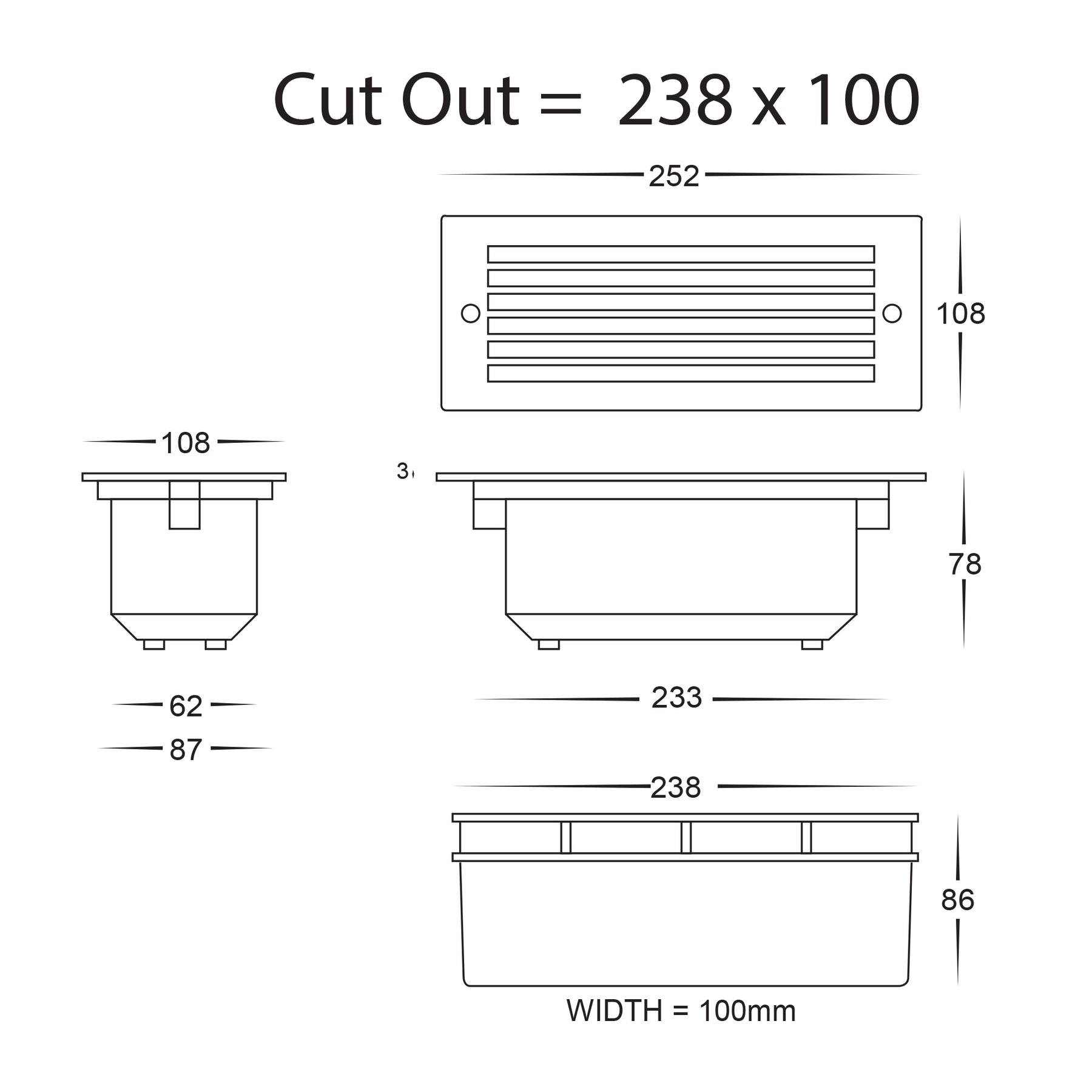 Havit Lighting Bata 316 Stainless Steel LED Brick Light with Grill