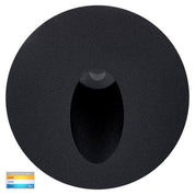 Havit Lighting Reces Black Round TRI Colour Recessed LED Step Light