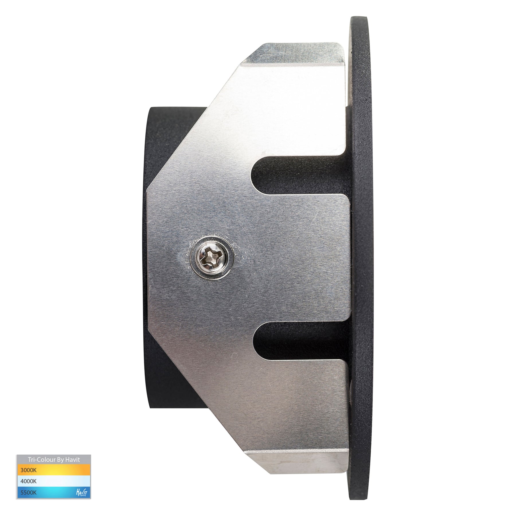 Havit Lighting Reces Black Round TRI Colour Recessed LED Step Light