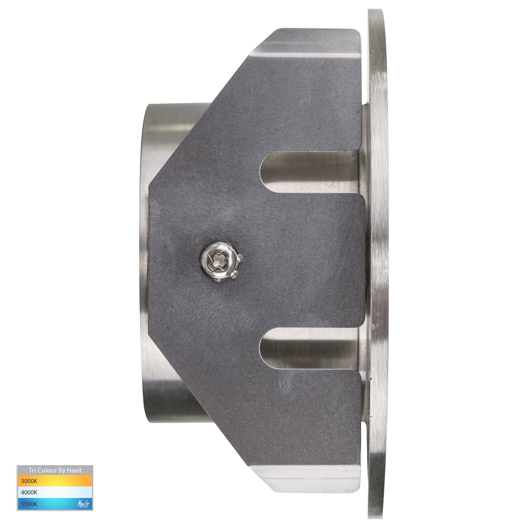 Havit Lighting Reces 316 Stainless Steel Round TRI Colour Recessed LED Step Light