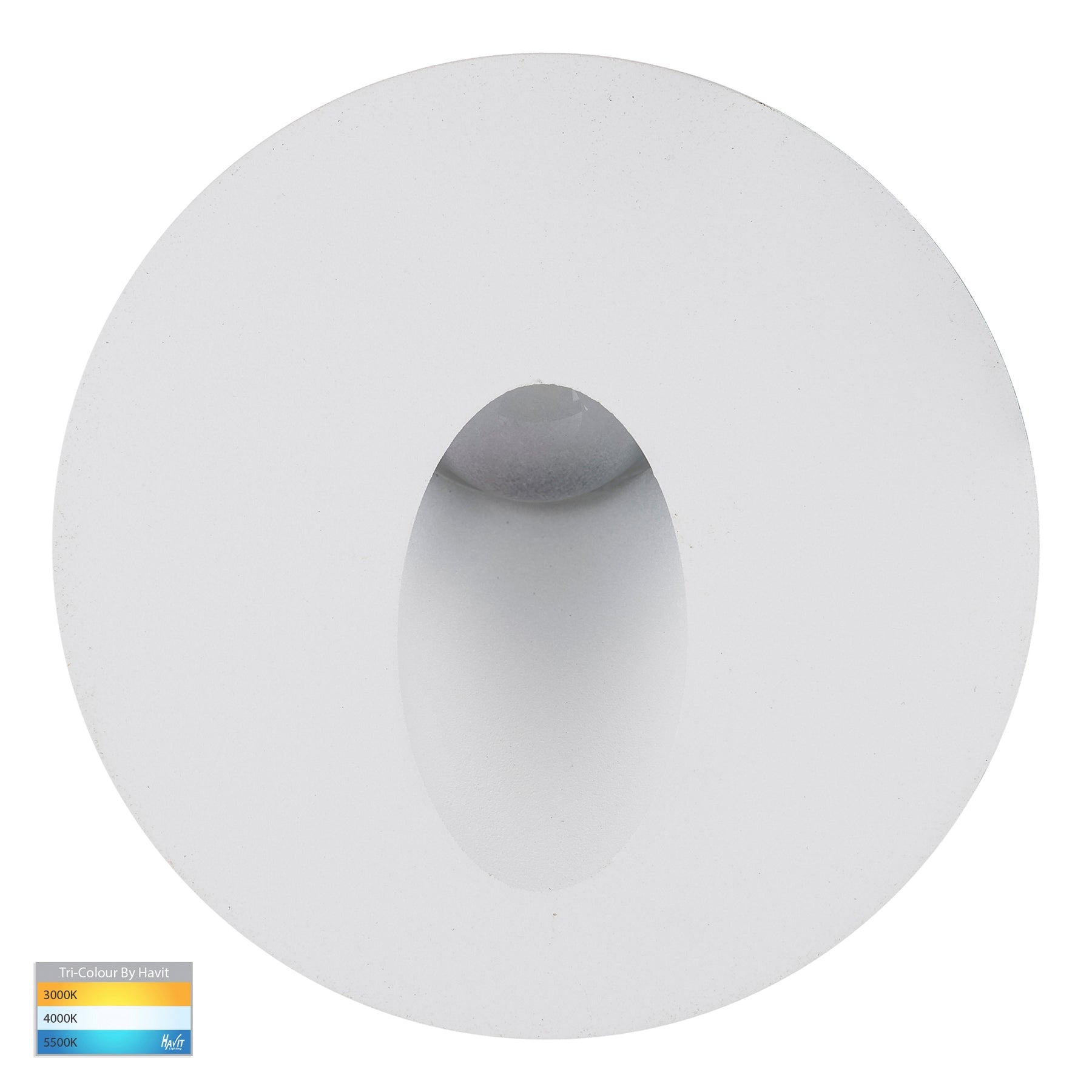 Havit Lighting Reces White Round TRI Colour Recessed LED Step Light