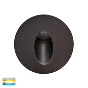 Havit Lighting Mini Reces Antique Brass Round TRI Colour Recessed LED Step Light
