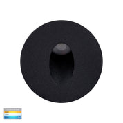 Havit Lighting Mini Reces Black Round TRI Colour Recessed LED Step Light
