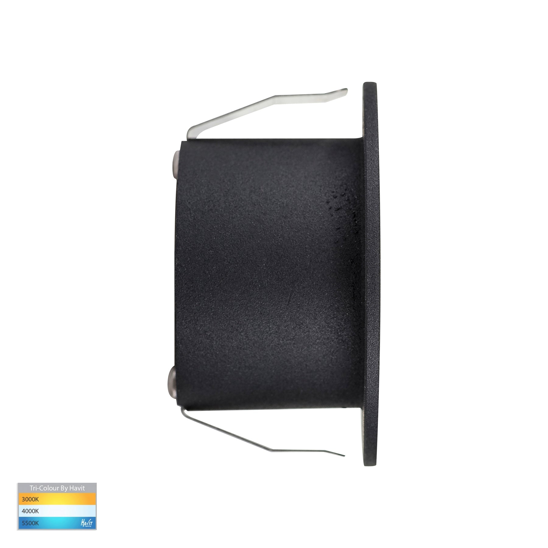 Havit Lighting Mini Reces Black Round TRI Colour Recessed LED Step Light