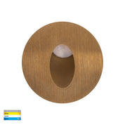 Havit Lighting Mini Reces Brass Round TRI Colour Recessed LED Step Light