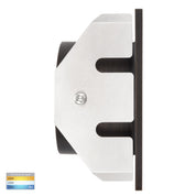 Havit Lighting Reces Antique Brass Square TRI Colour Recessed LED Step Light
