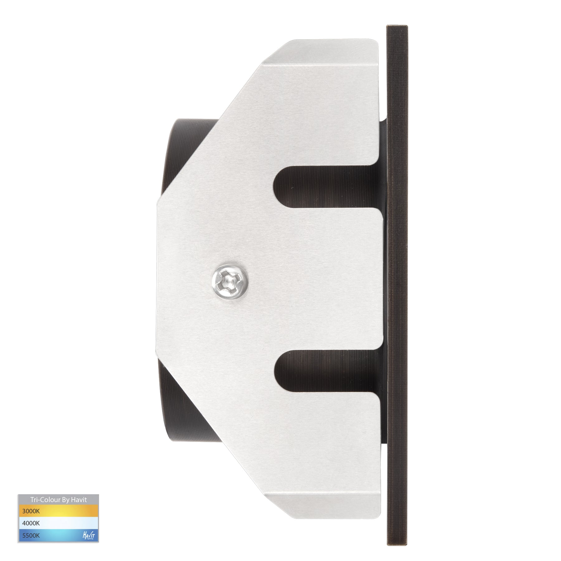 Havit Lighting Reces Antique Brass Square TRI Colour Recessed LED Step Light