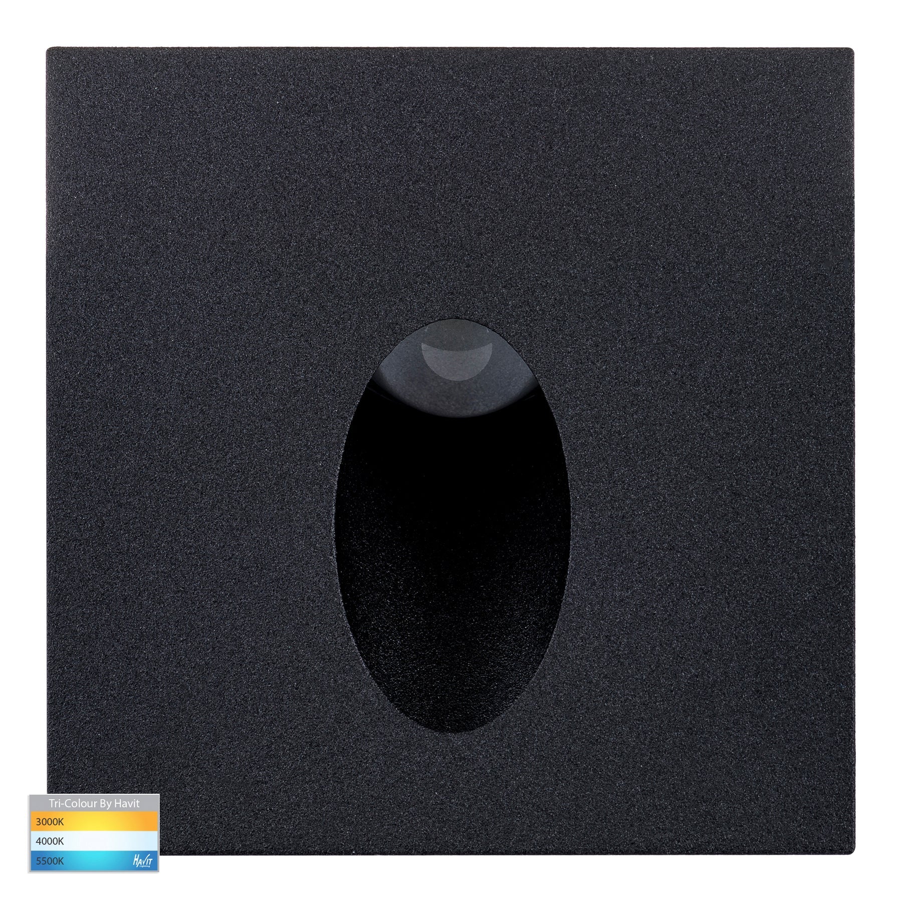 Havit Lighting Reces Black Square TRI Colour Recessed LED Step Light
