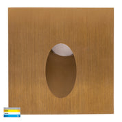 Havit Lighting Reces Brass Square TRI Colour Recessed LED Step Light