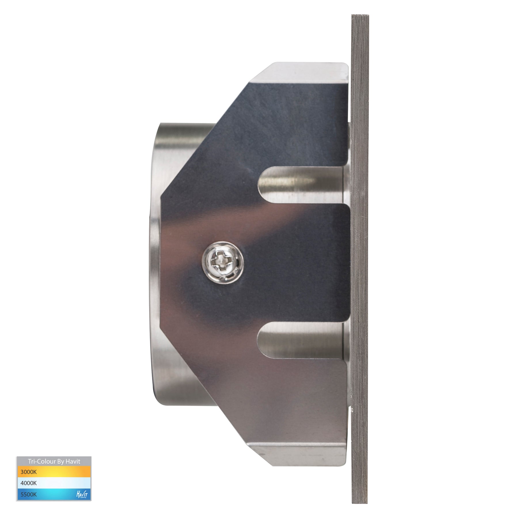 Havit Lighting Reces 316 Stainless Steel Square TRI Colour Recessed LED Step Light