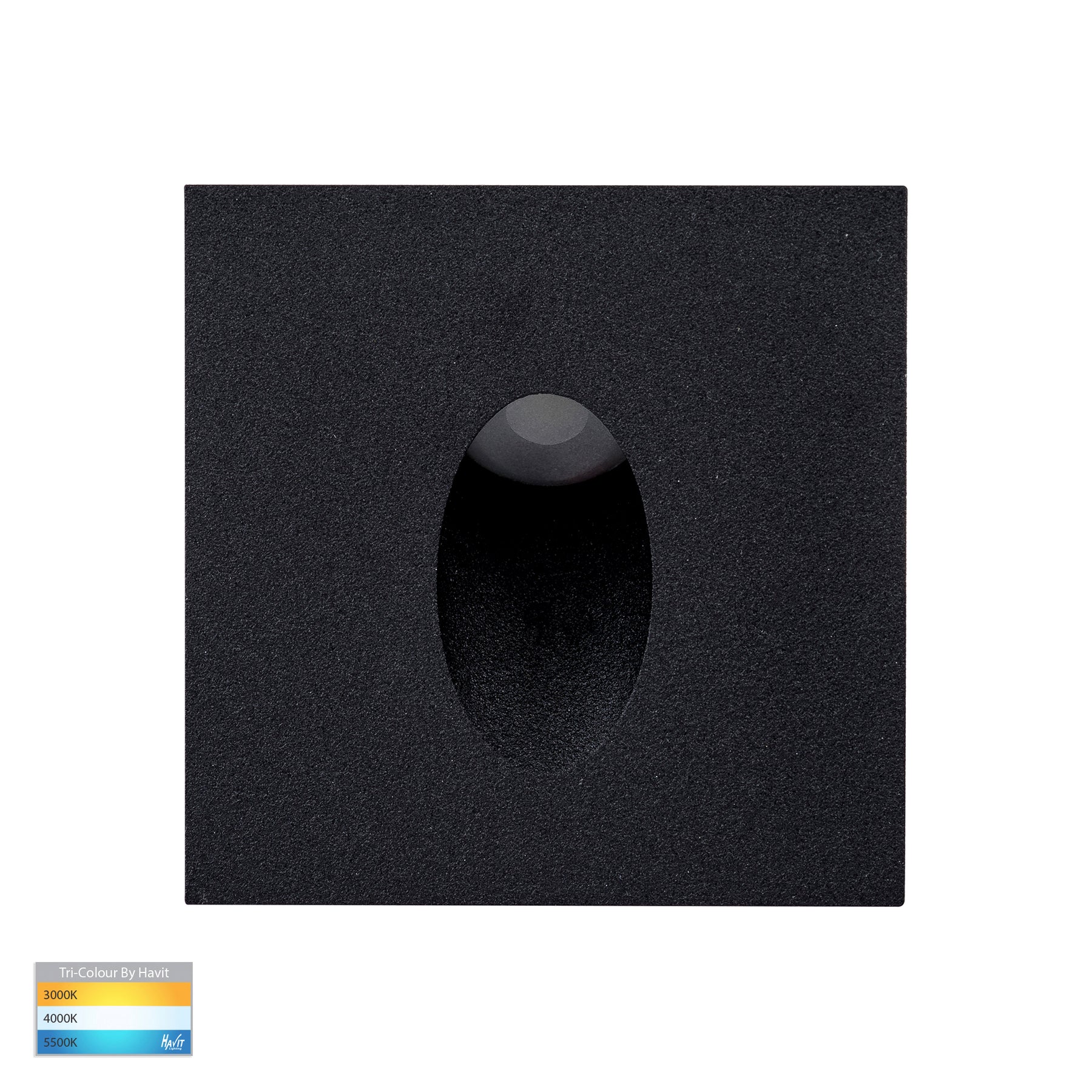 Havit Lighting Mini Reces Black Square TRI Colour Recessed LED Step Light