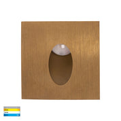 Havit Lighting Mini Reces Brass Square TRI Colour Recessed LED Step Light