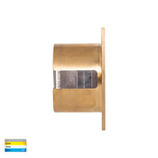 Havit Lighting Mini Reces Brass Square TRI Colour Recessed LED Step Light