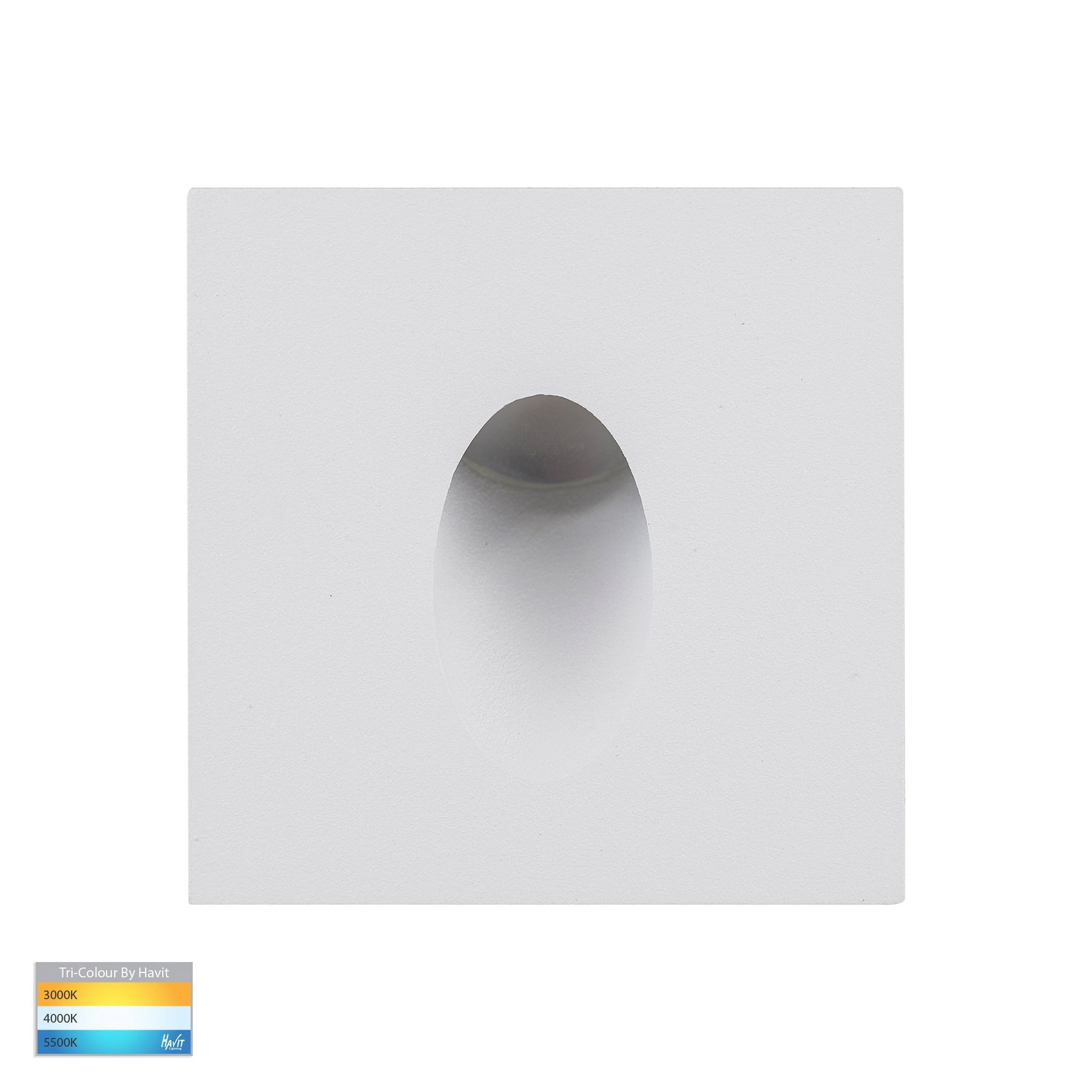 Havit Lighting Mini Reces White Square TRI Colour Recessed LED Step Light
