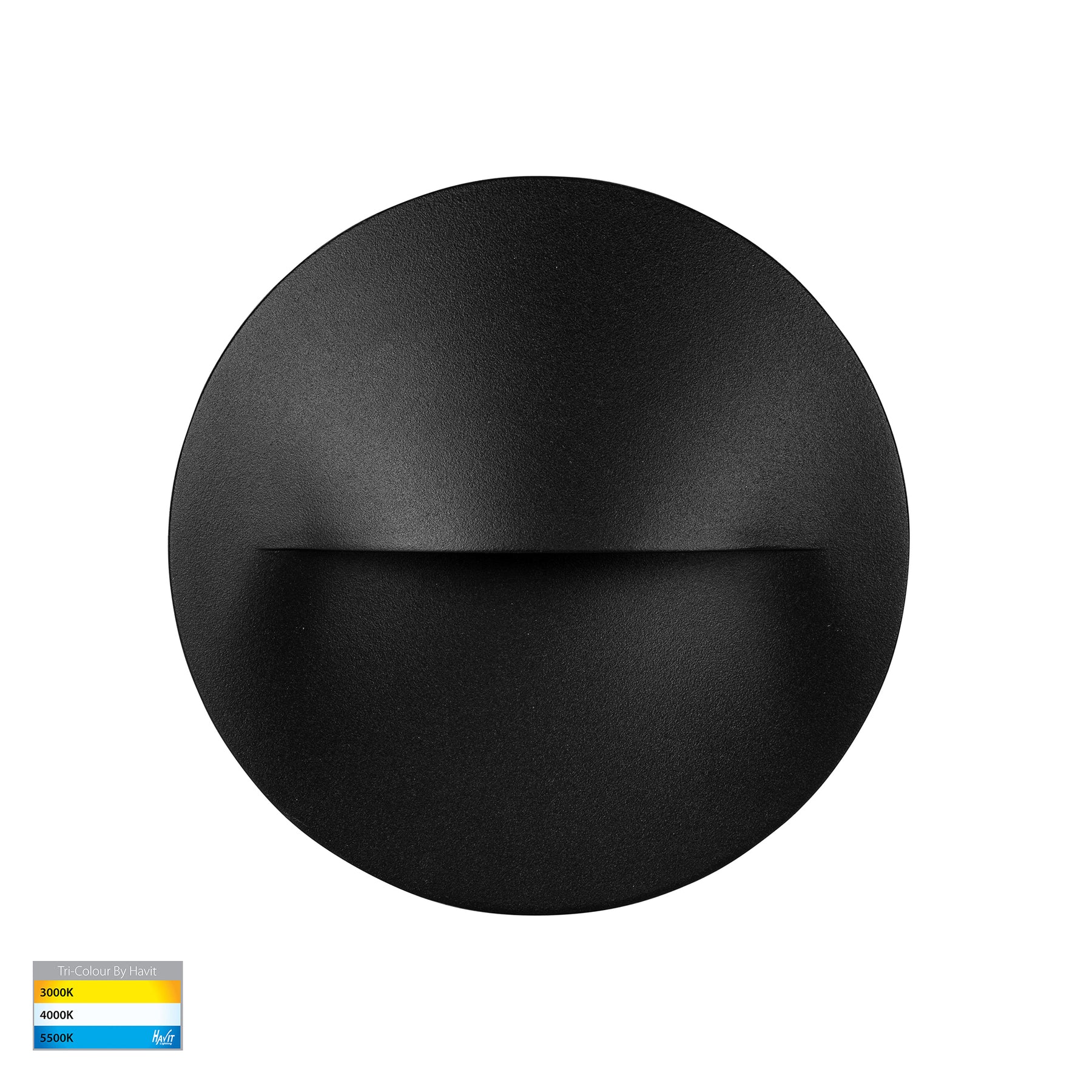 Havit Lighting Lisca Aluminium Black Round LED Wall Light
